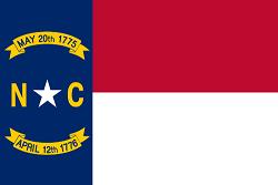 The flag of north carolina.