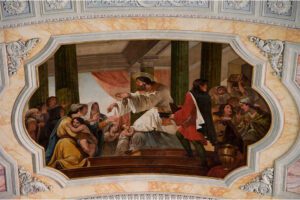 A painting of jesus in the basilica of st peter.