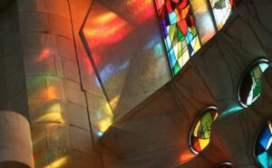 Sagrada familia church in barcelona, spain.