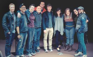 A group of people posing for a picture.