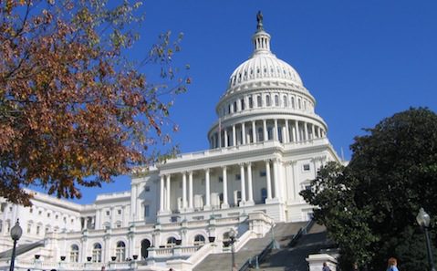 Front view of the Capitol with trees